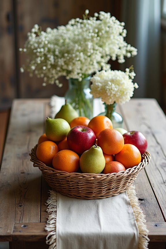 vibrant arrangements of fruits