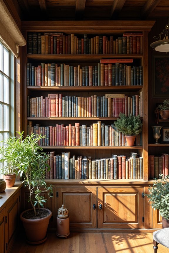 vibrant book spine displays