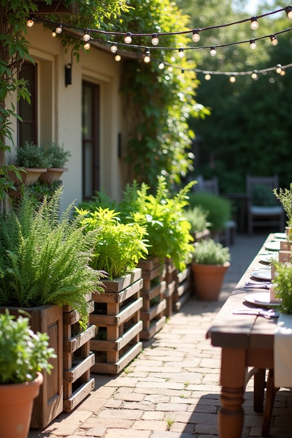vintage crates for herbs