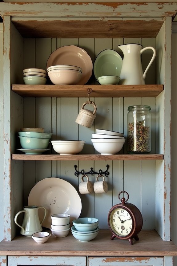 vintage culinary artifact showcases
