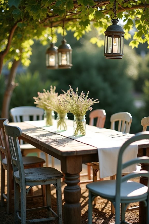 weathered patio dining furniture