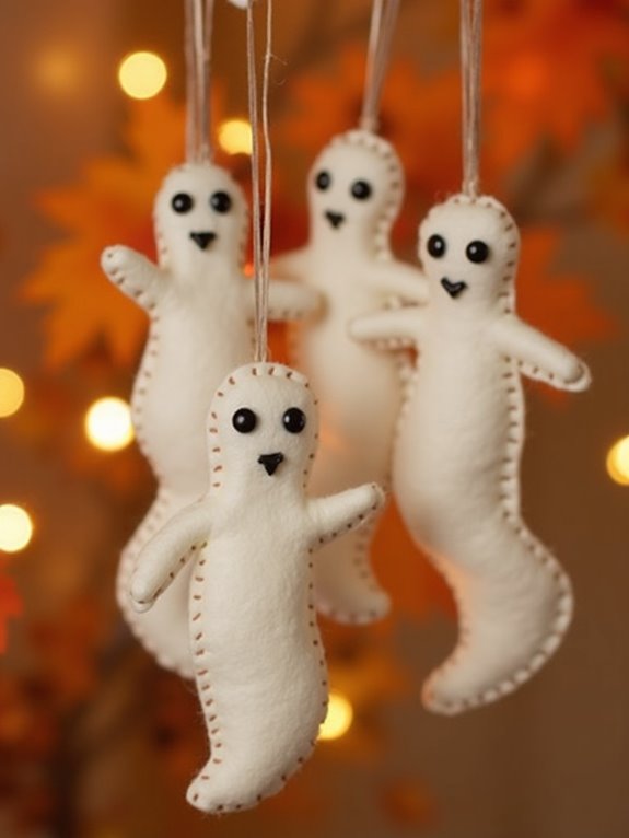 adorable felt ghost garland