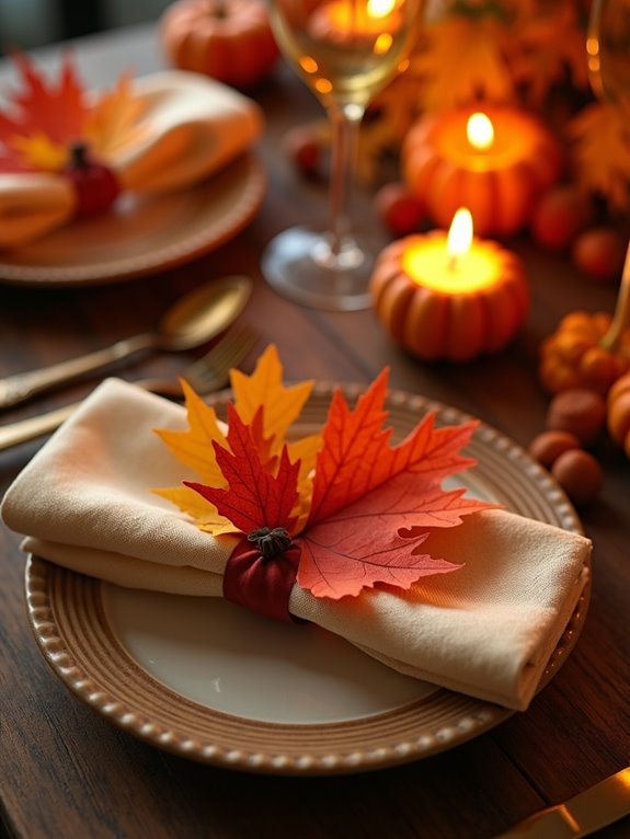 autumn leaf napkin holders