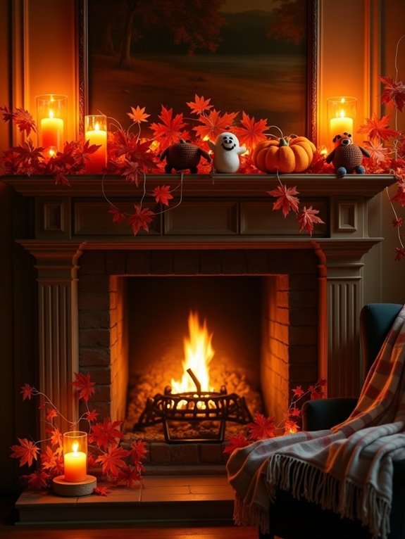 autumn leaves warm decor