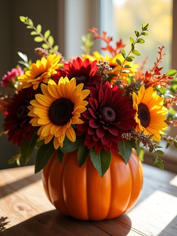 autumn pumpkin bouquet arrangement