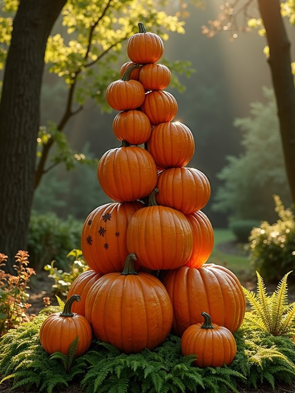 autumn pumpkin moss centerpiece