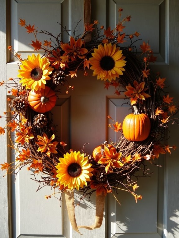 autumn rustic farmhouse wreath