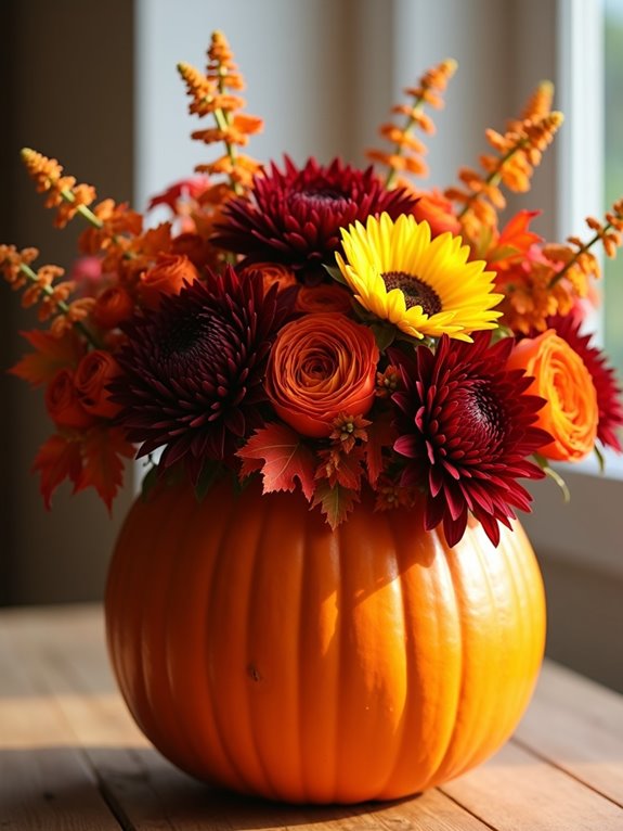 autumn spice pumpkin centerpiece