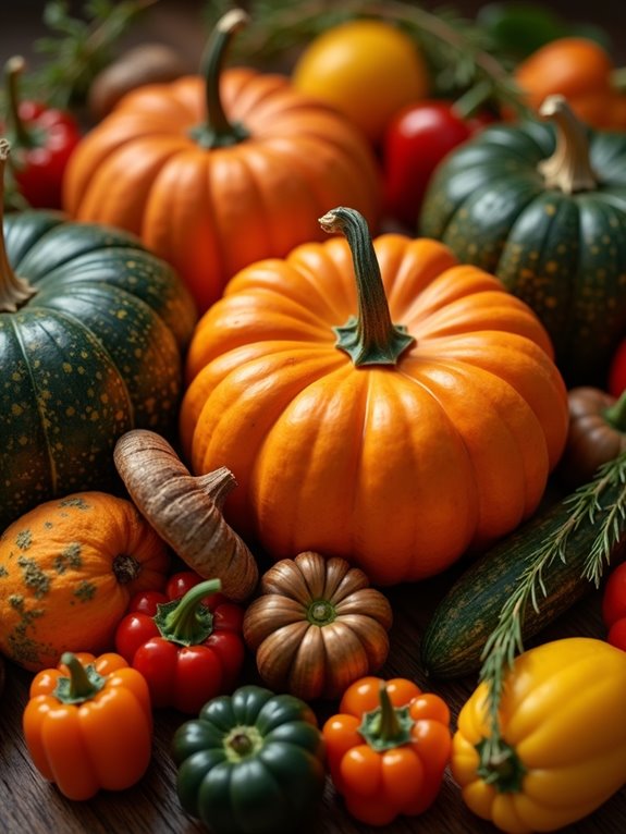 autumn vegetable centerpiece arrangement
