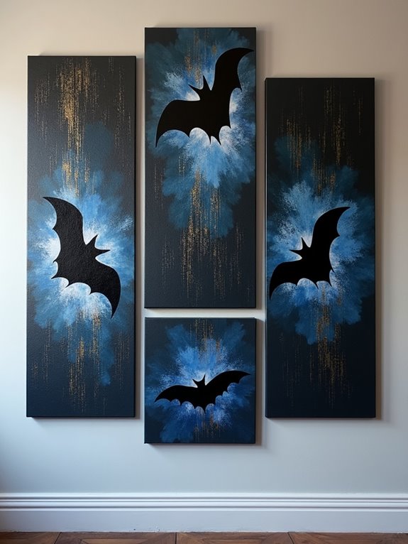 bat inspired canvas artistry