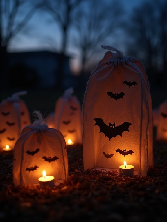 bat silhouette lantern crafts