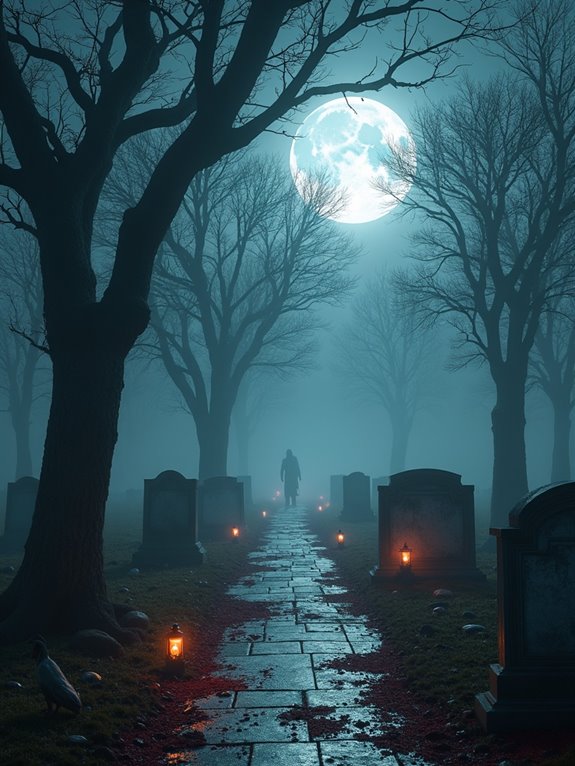 bloodstained marble graveyard whispers