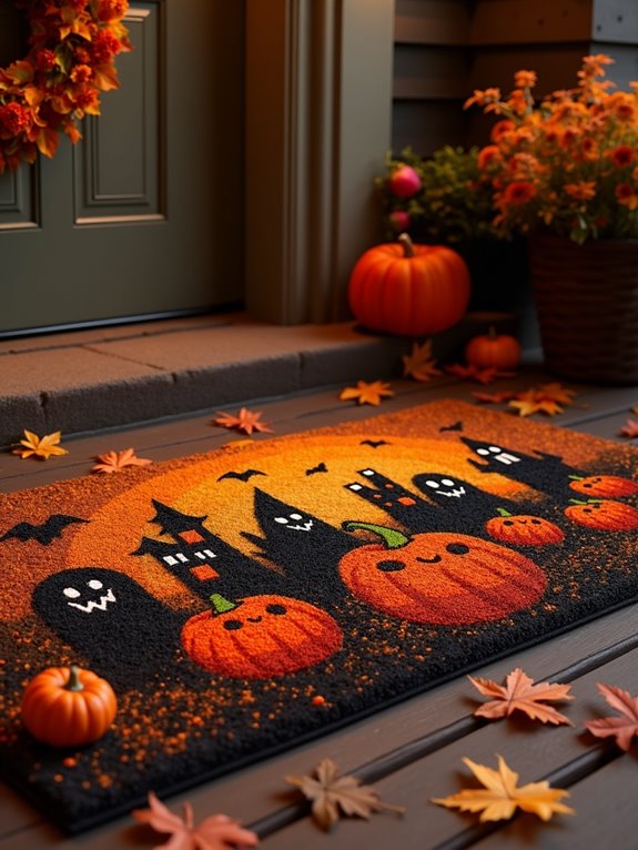 boo tiful halloween doormat design