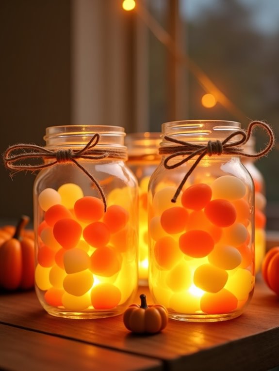candy corn jar lanterns