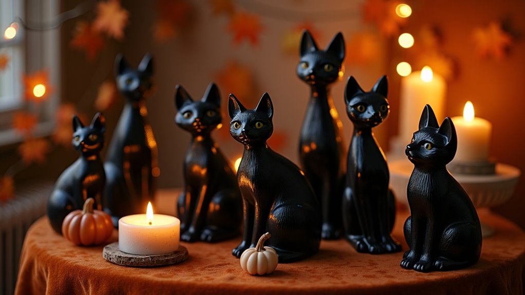 charming black cat decor