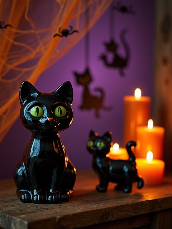 charming black cat signs