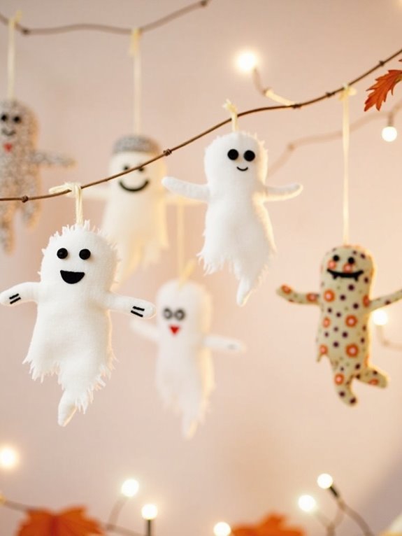 charming fabric scrap ghosts