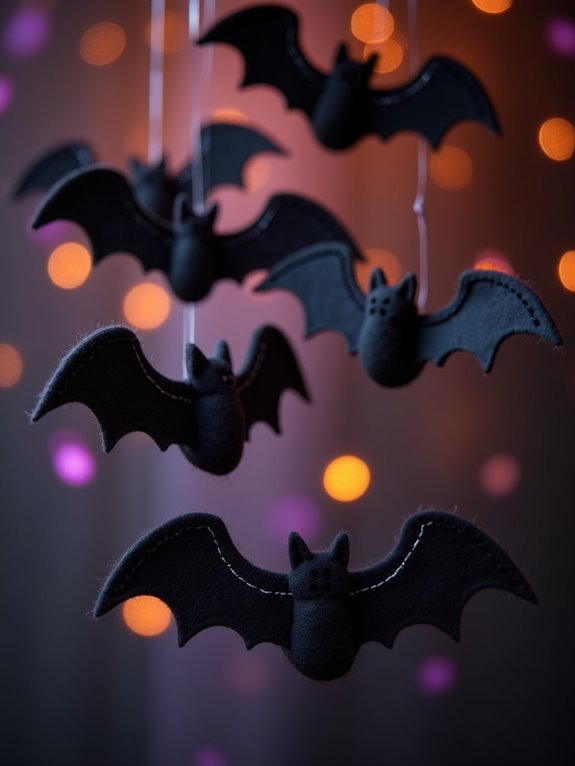 charming felt bat ornaments