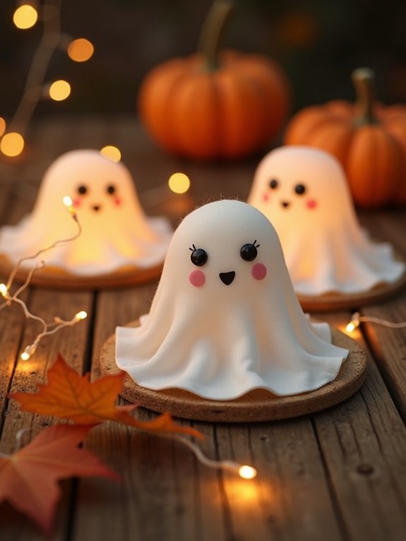 charming ghost themed drink coasters