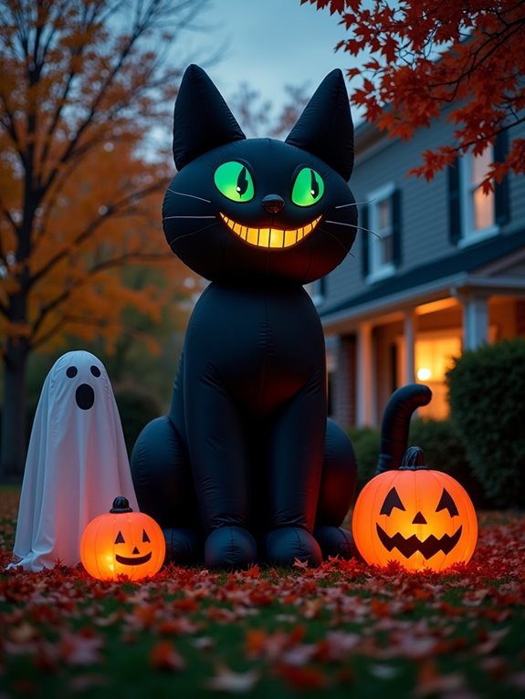 charming halloween inflatable cat