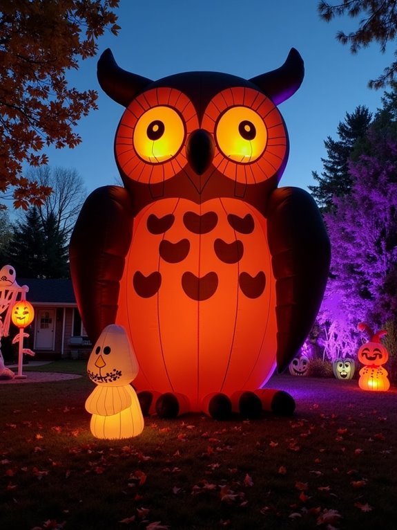 charming halloween inflatable owl