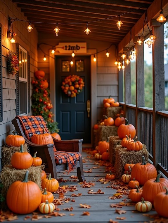 charming halloween pumpkin display