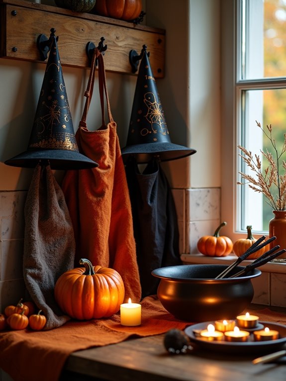 charming halloween themed aprons