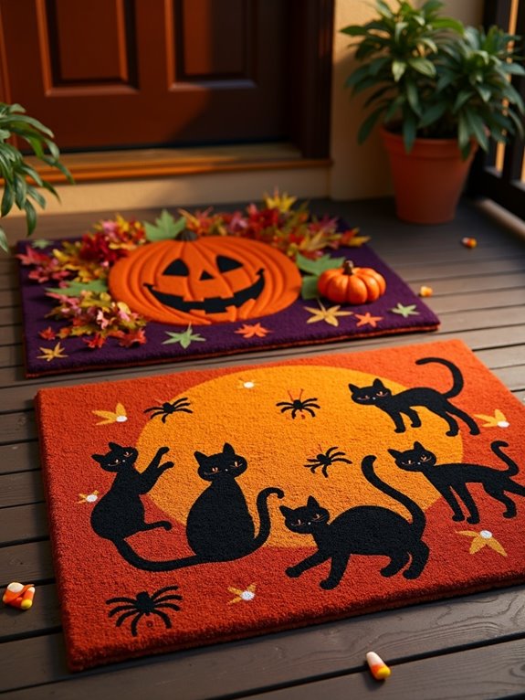 charming halloween welcome mat
