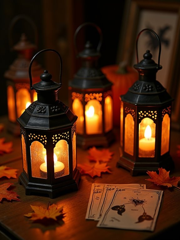 charming old fashioned halloween lanterns