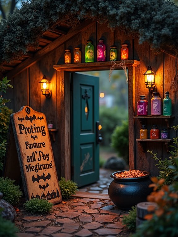 charming potion bottle display