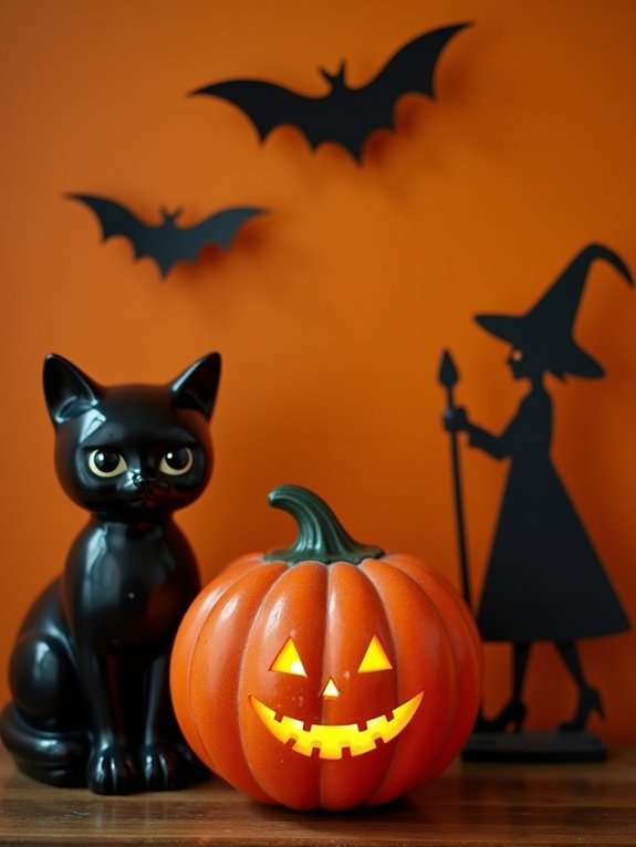 charming retro halloween art