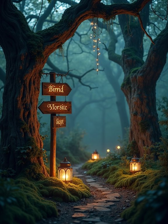 charming rustic directional signs
