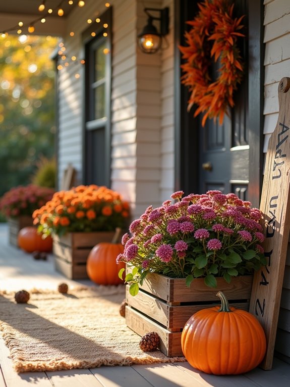 charming rustic halloween display