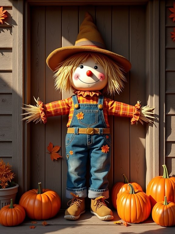 charming scarecrow wall decal