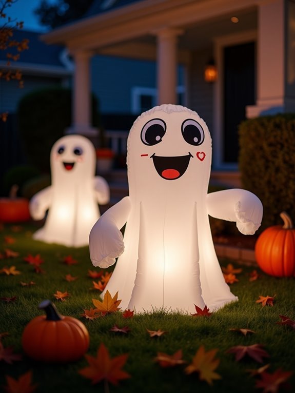 cheerful ghost lawn decorations