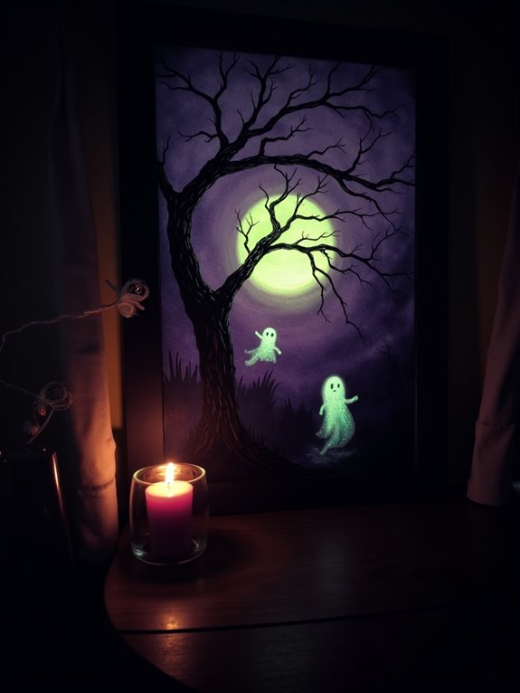 chilling halloween canvas art
