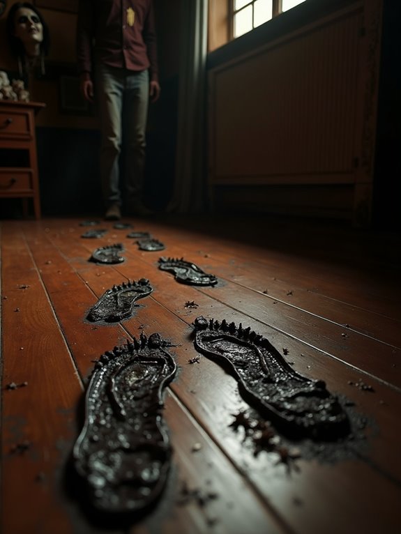 chilling zombie footprint decals