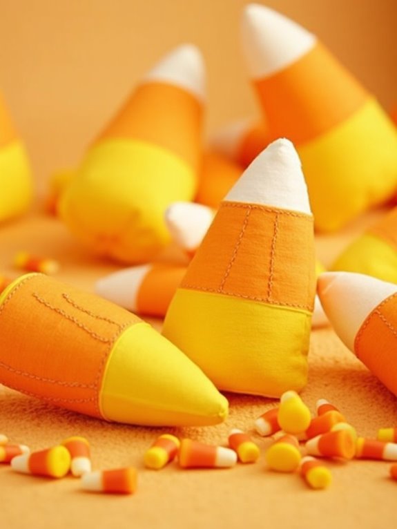 colorful candy corn decor