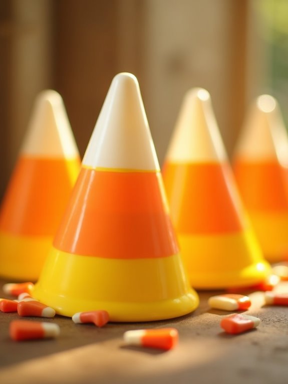 colorful candy corn hats