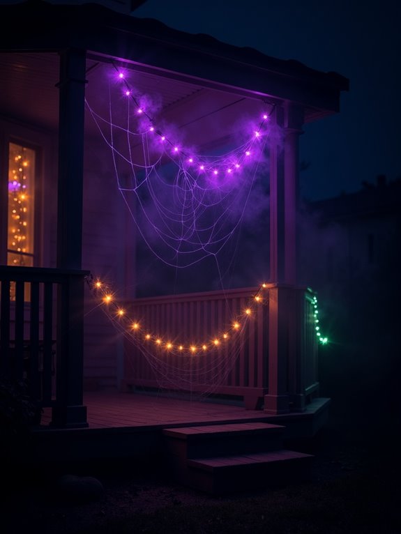 colorful halloween ambiance lights