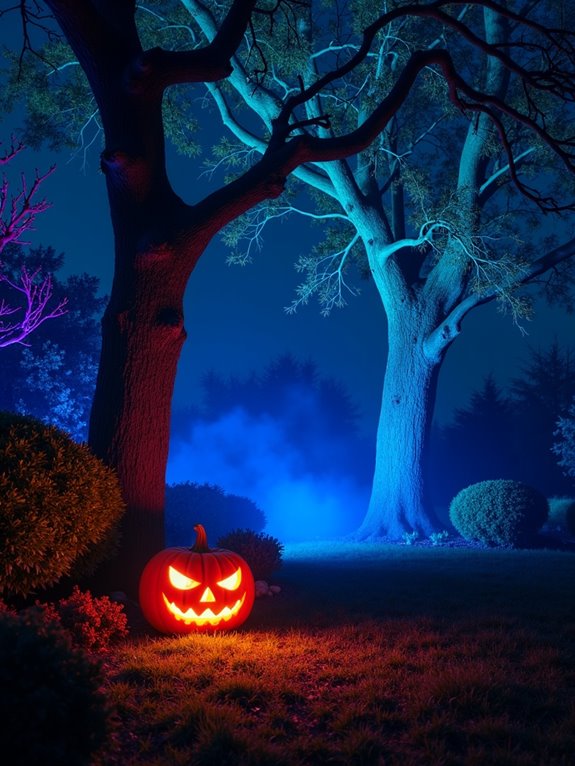 colorful halloween floodlight transformations