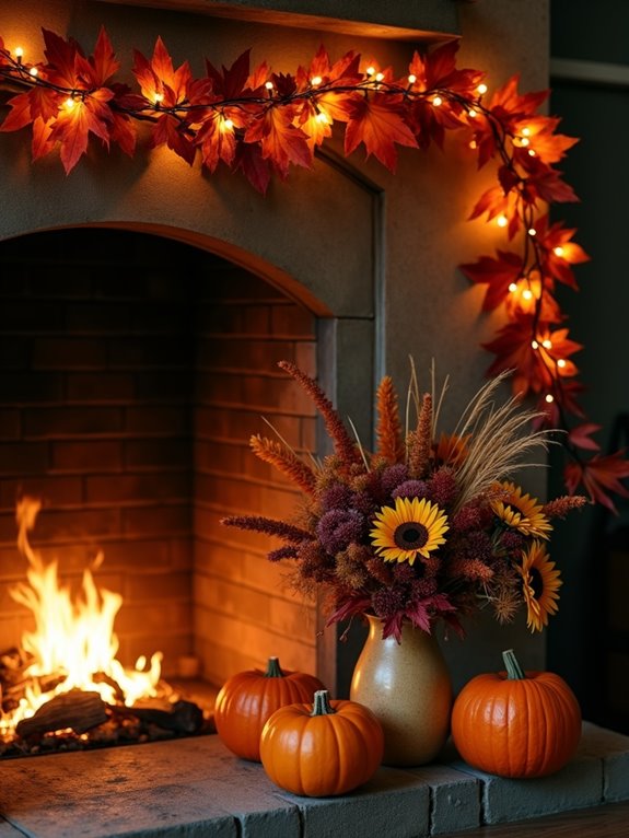 cozy autumn floral displays