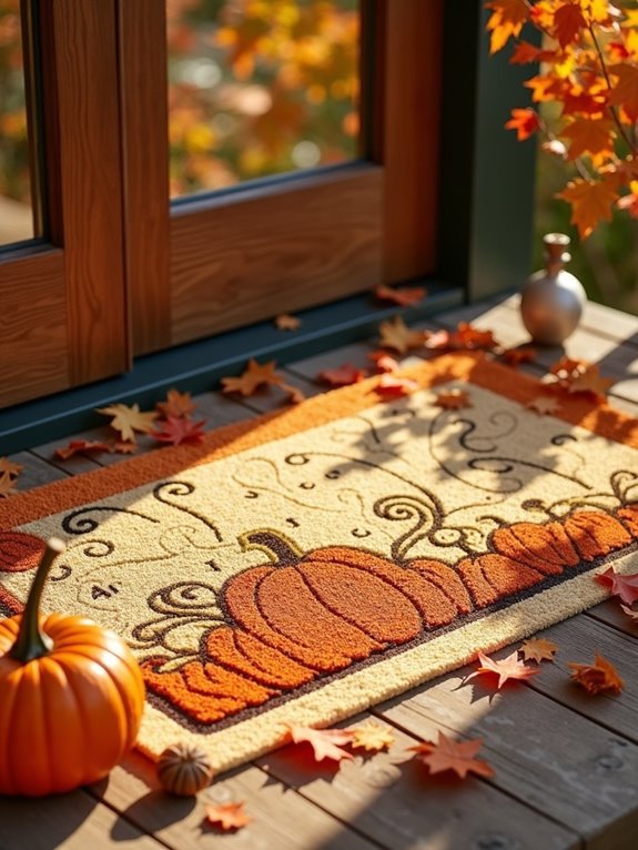 cozy autumn welcome mat