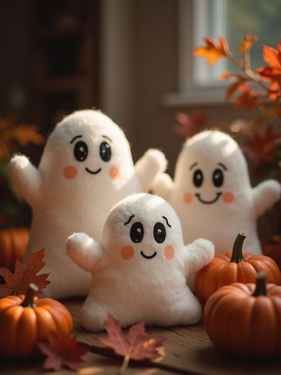 cozy cute ghost pillows