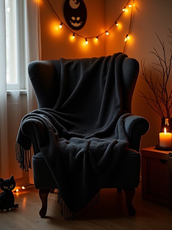 cozy halloween cat blankets