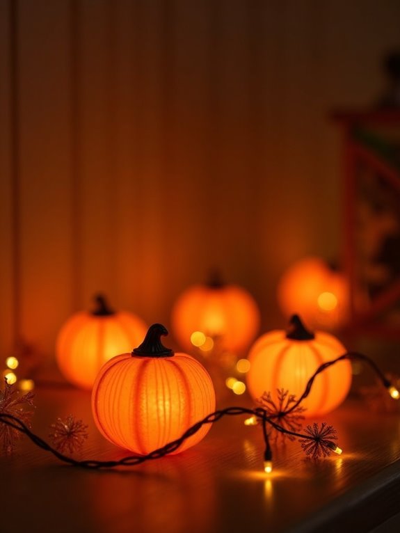 cozy halloween pumpkin lights