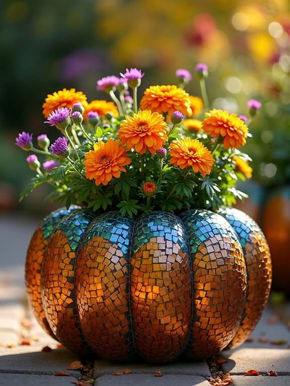 creative autumn pumpkin planters