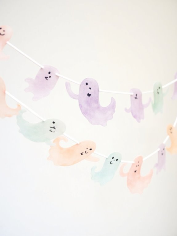 creative watercolor ghost decorations