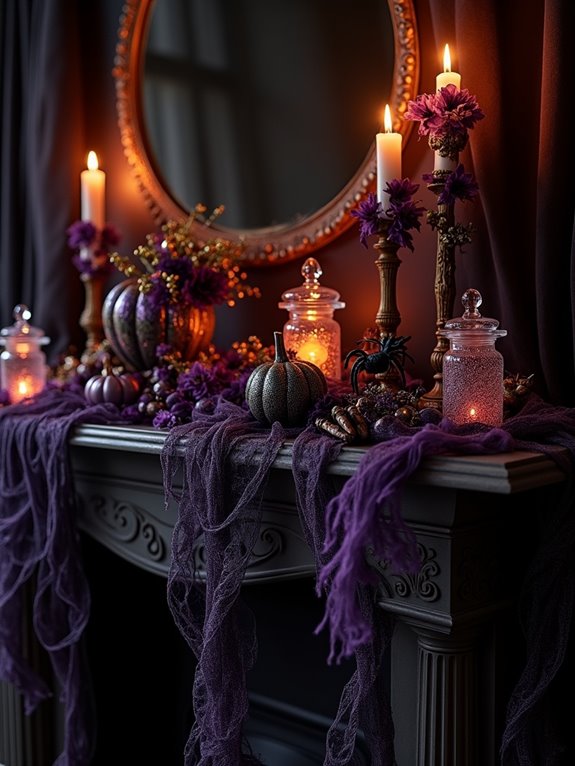 creepy chic halloween centerpieces
