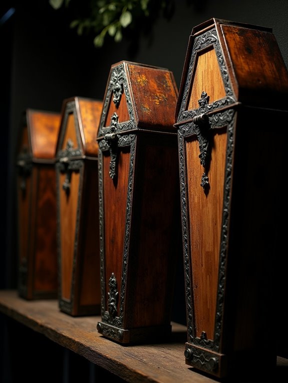 creepy coffin wall decor